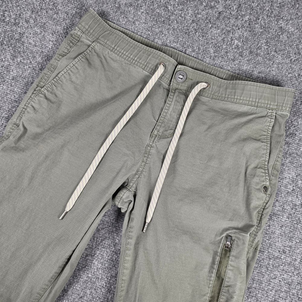 Vuori Ripstop Pants Women M Green Drawstring Cargo Utility VW401